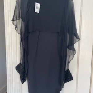 Teri Jon NWT Size 4 Black cocktail/wedding guest dress